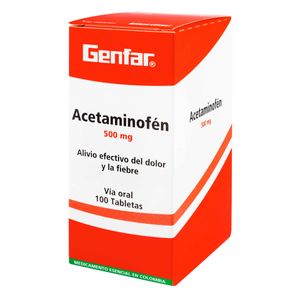 Acetaminofen 500 Mg Genfar