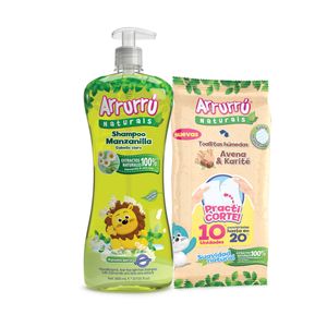 CHAMPU ARRURU MANZAN+TOALLITAS